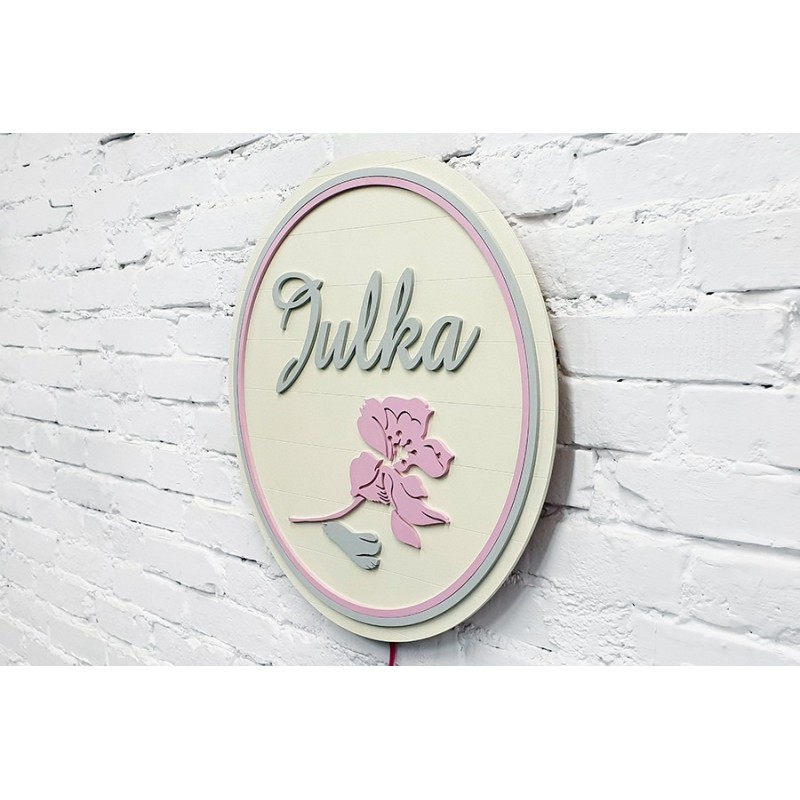 Decoration for a child's room. Circle with name and highlight.