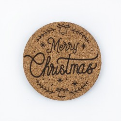 Cork cup coasters for Christmas.