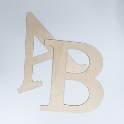 Wooden letters for decoration.