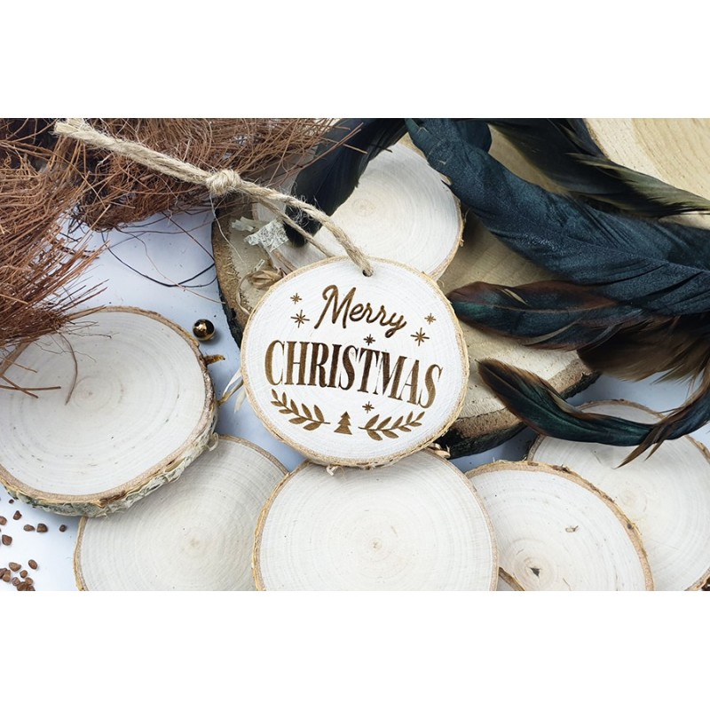 Wooden plaster with Christmas engraving