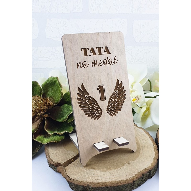 Phone stand - Dad for a medal - Wings. Father's Day gift