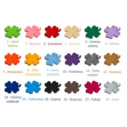 The color palette of felt for napkins