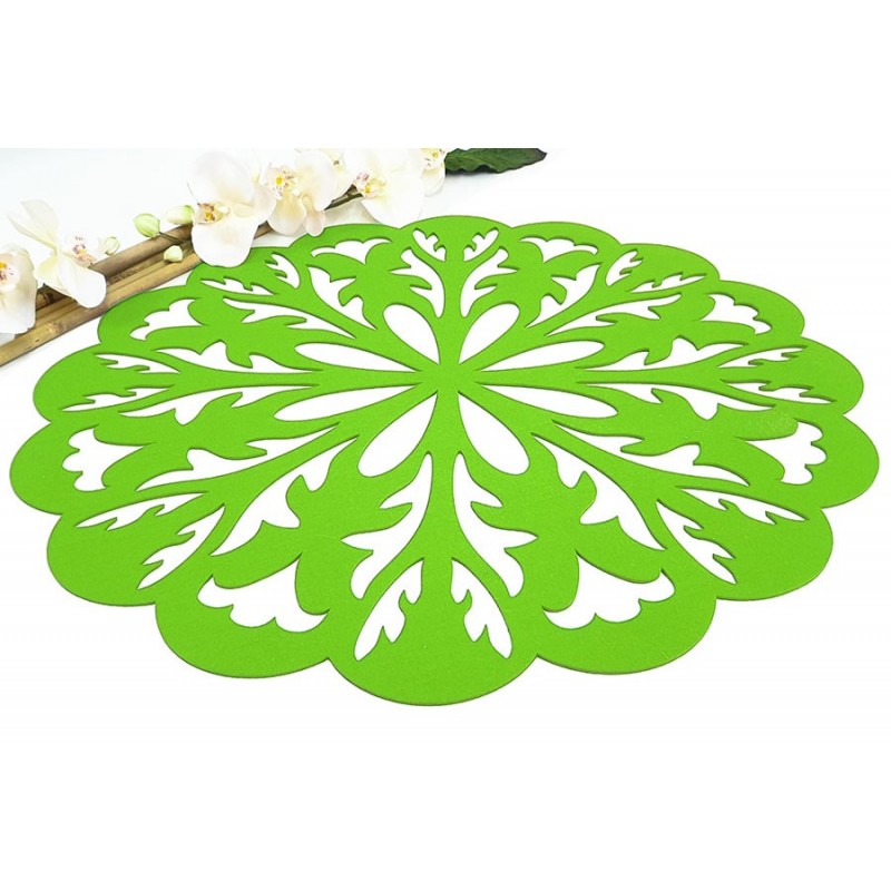 Round felt tablecloth - Pattaya - Light green