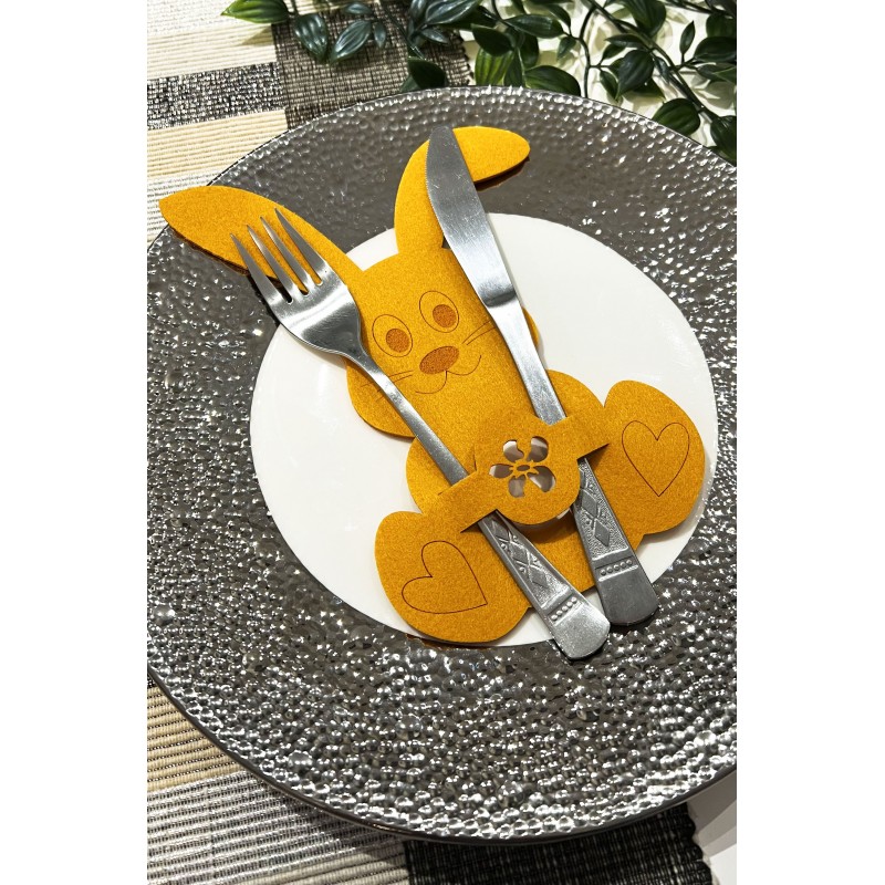 Easter cutlery case - Yellow/honey