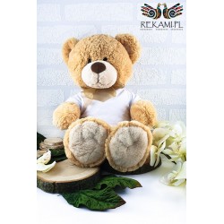 Teddy bear. Honey bear with a bow.