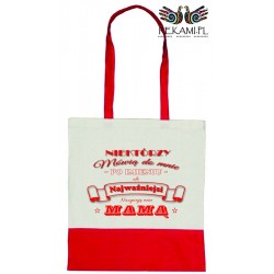 Mother's Day bag with colorful print. The most important ones call me Mom.