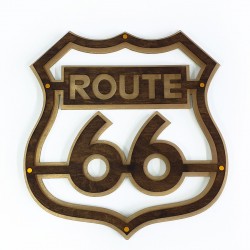 Route 66 - Szyld na ścianę dla miłośników podróży motocyklowych