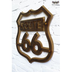 Motorcyclist gift. Route 66 emblem.