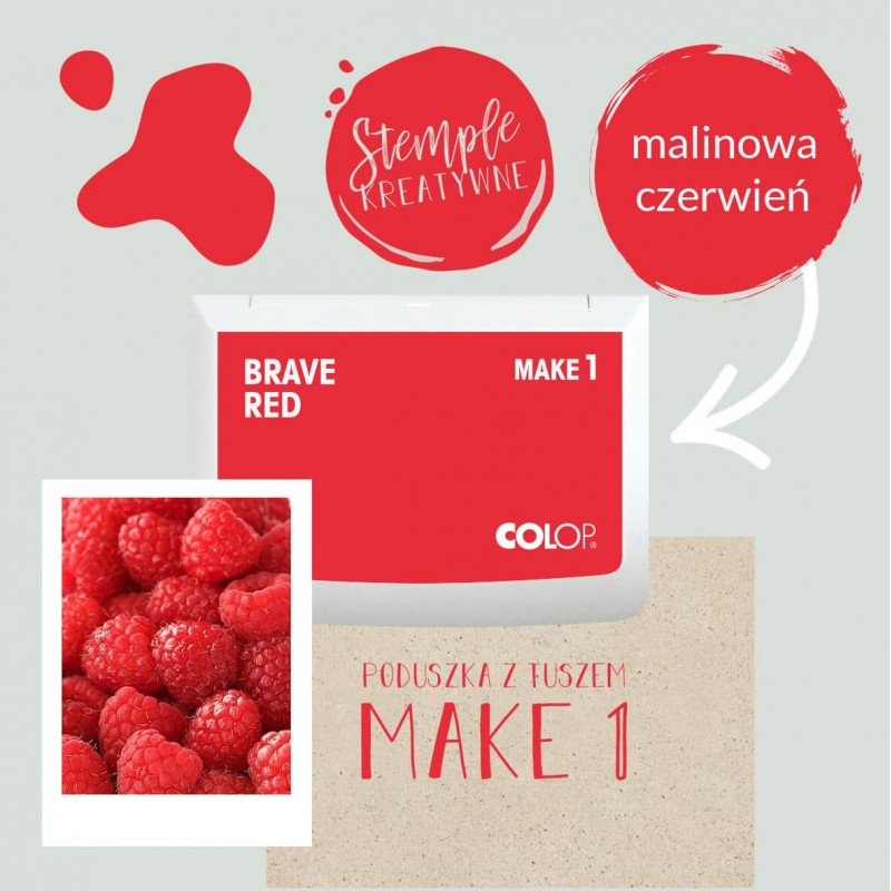 Poduszka tuszująca Make 1 - Kolor Brave Red