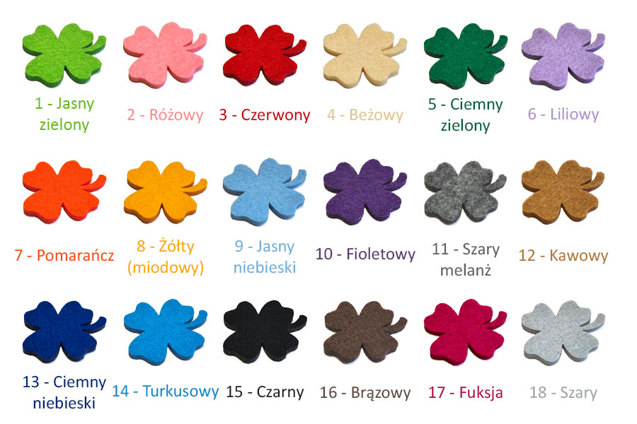 Color palette for felt placemats